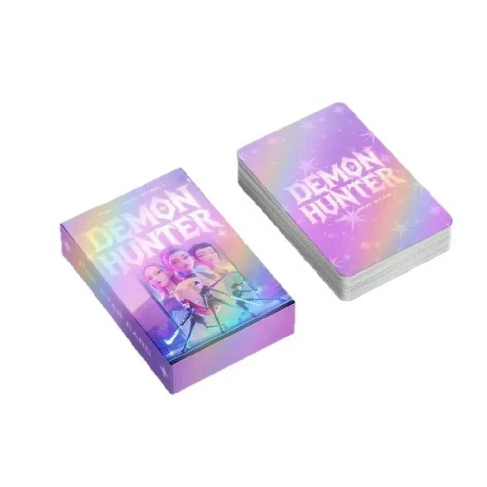 55pcs Kpop Demon Hunter Laser Card Anime Animation Surrounding Students Fashion Collect Cards Gifts Festival Party Gifts C251114