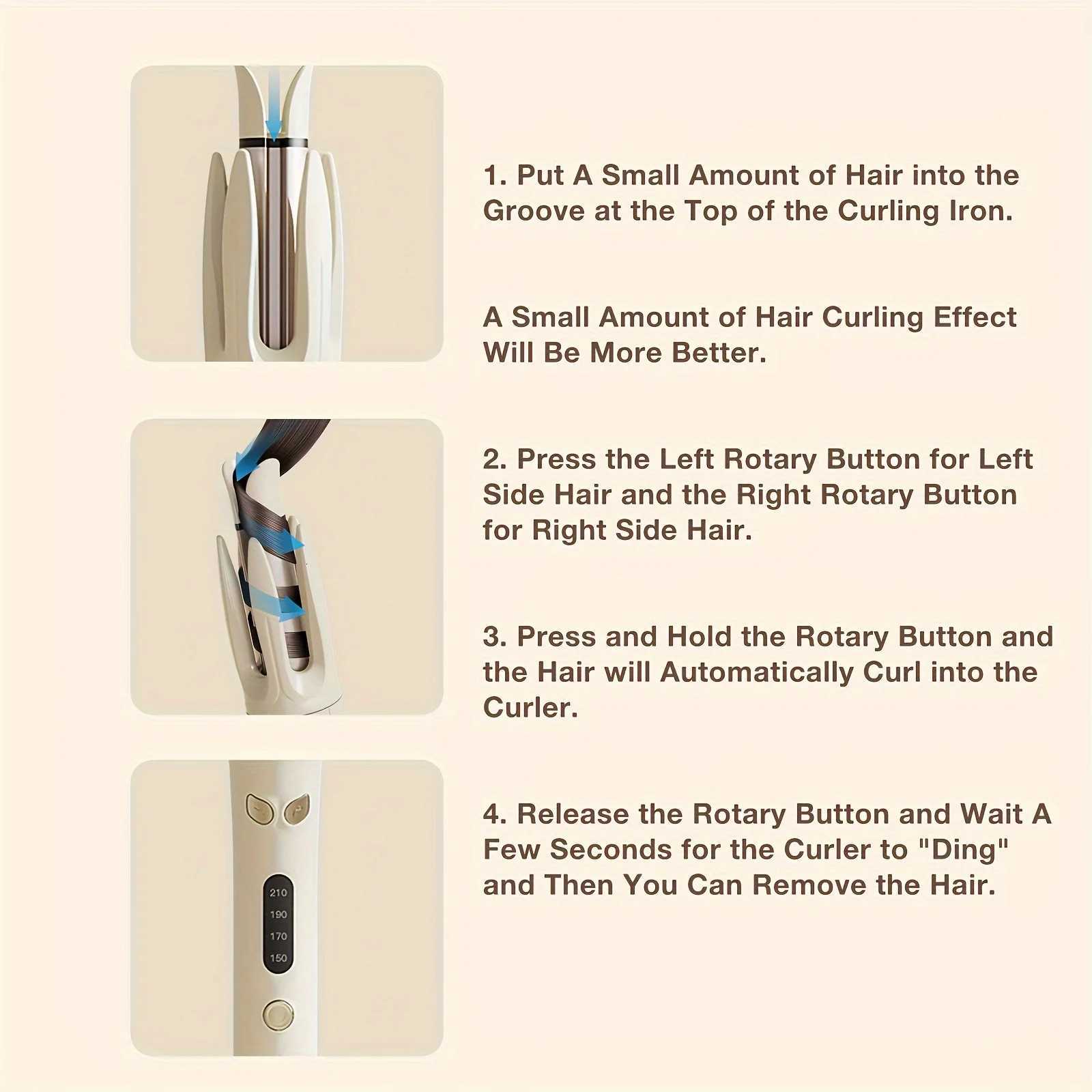 Automatic Hair Curler 28mm Barrel Styler 4-Speed Temperature Control Intelligent Sensor Anti-Tangle Auto Power-Off Ideal HT251114