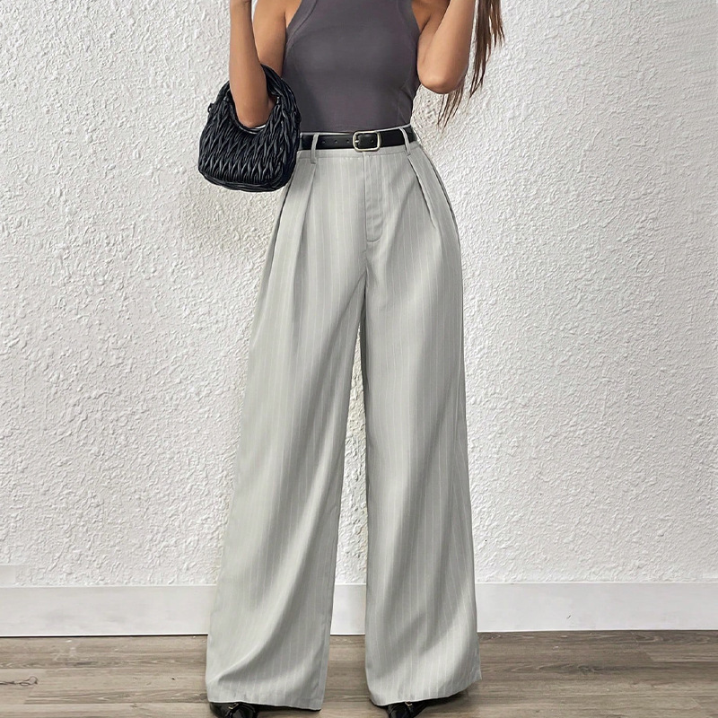 Casual pants womens clothing 2025 new style temperament loose straight leg wide leg pants for women