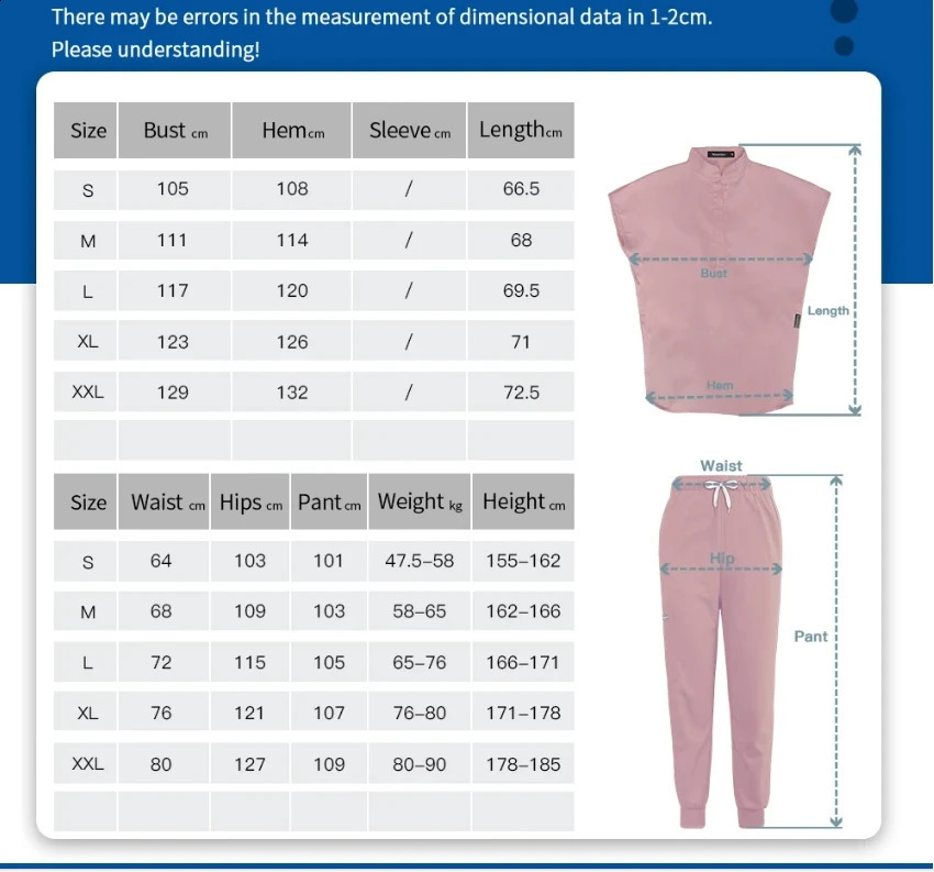 Operating Room Nursing Uniforms Scrub Set Performance Stretch Top and Pant Doctor Nurse Outfit Scrubs Uniform 250411