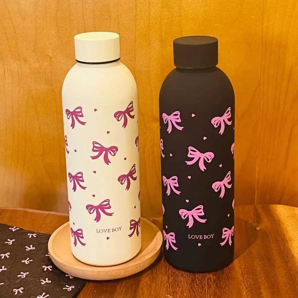 Cute Bowknot Cup Vacuum Stainless Steel Car Mug Insulated Water Bottle for Outdoor Sports School Drinking Bottle C251114