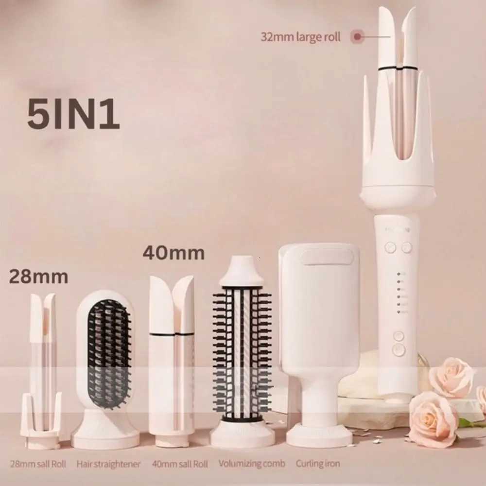 Ceramic Automatic Hair Curler Negative Ion 5-in-1 Egg Curler Anti-scald Automatic Curling Iron Hair Straightening Comb Hair CareT251114