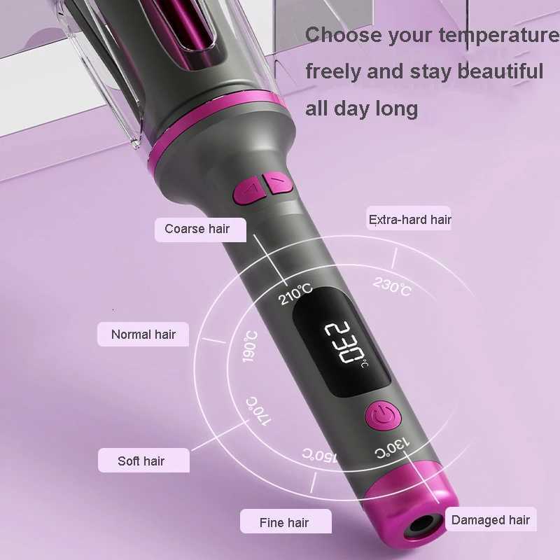 N 32MM Negative Ions Double Slot Rotating Curl Waves Hair Styler Curler Stick Anti-Tangle Curling Iron StylerT251114