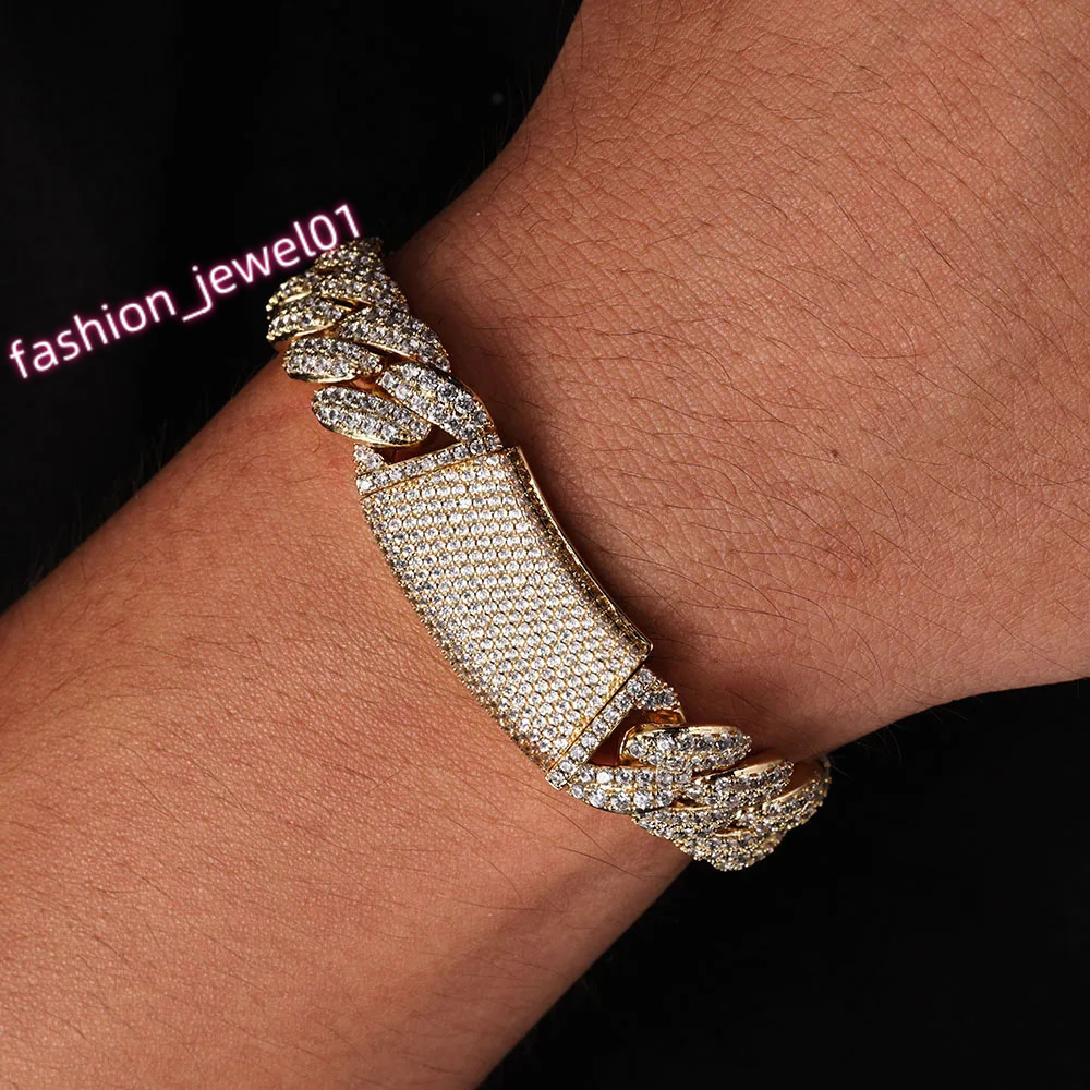 Hip Hop Jewelry Custom New Style Iced Out Cuban Link Necklace Bling Round Diamond Stones 13mm 2 Rows Miami CZ Chain Women