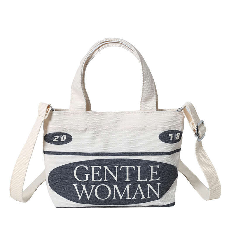 Thai internet celebrity GW letter hand-held small square bag trendy new style fashionable and versatile canvas print single shoulder crossbody coin pu