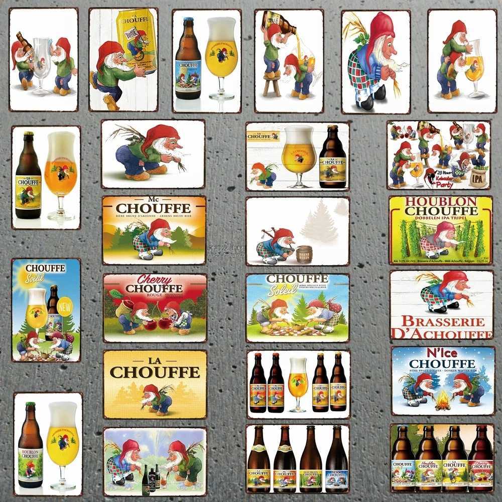 Chouffe Beer Retro Metal Tin Sig Vintage Plate Wall Pub Restaurant Bathroom Decorations For Home Art Decor Iron Poster DU-4910AM251114