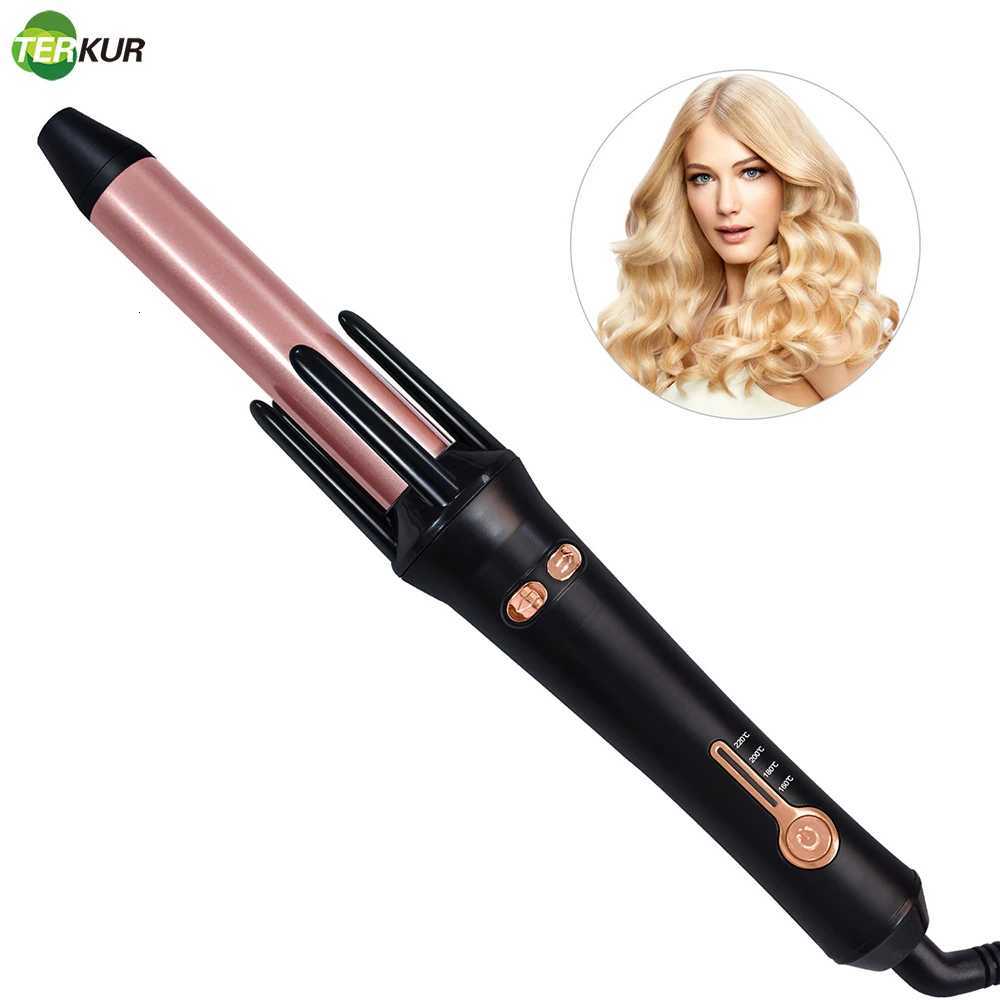 Professional Digital Automatic Curler New Curling Iron with ICD Display Swiveling Head Hair Tourmaline Ceramic MachineT251114