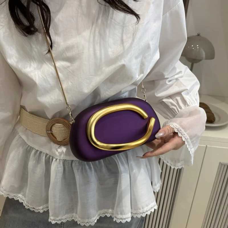 Gold Metal Closure Box Clutch Bag for Women Evening Wedding Party Cute Purse crossbody Bag purple green Metal handle Handbag K251113