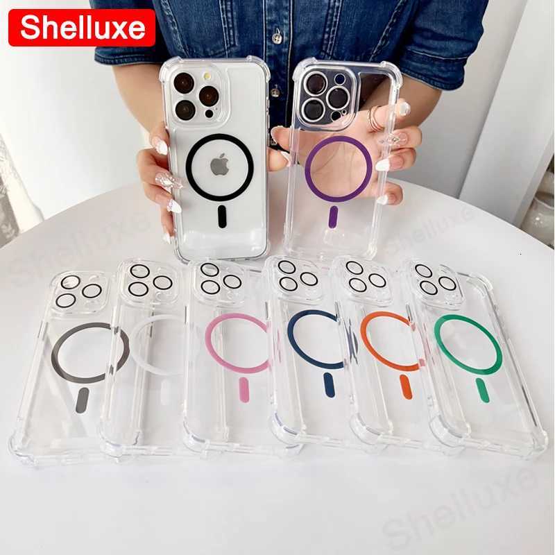 For iPhone17 ProMax Armour Magnetic Case Shelluxe For iPhone 17 Pro Max 17Air Cases Luxury Corners Protector CoverM251114