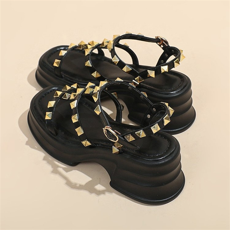free shipping designer sandals for women2025 Summer New Thick Bottom Coarse More Anti Slip Fashionable Casual Versatile Outerwear Size 35-40