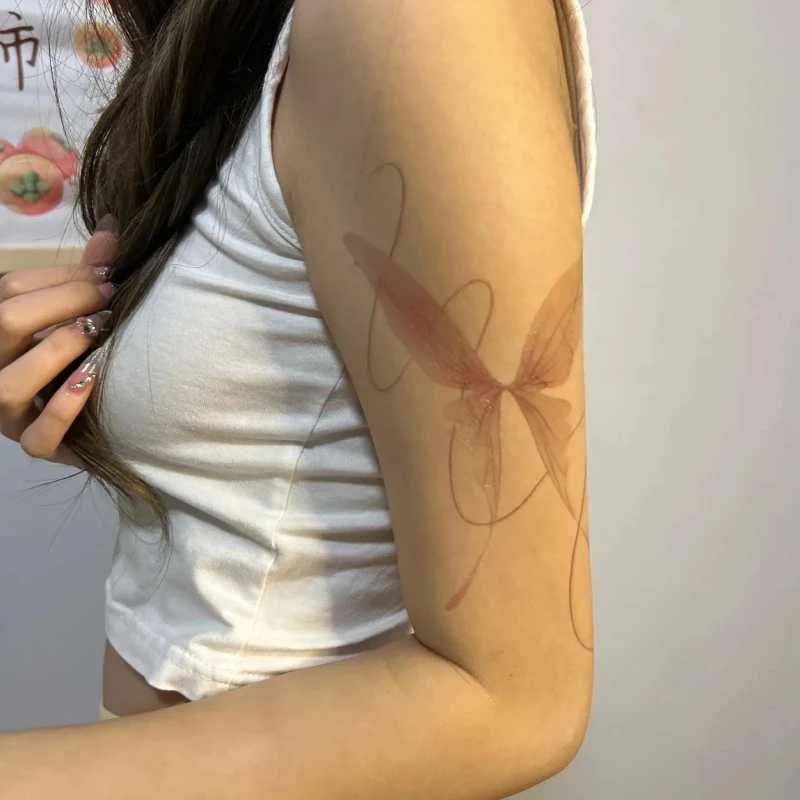 Y2K Dopamine Colored Butterfly Stickers Romantic Fairy Temporary Tattoo Female Arm Fake Tattoo Sexy Temporary TattooXJ25414