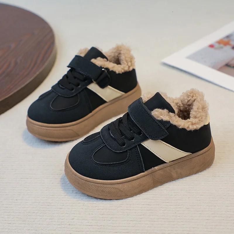 Size 22-31 Kids Casual Shoes for Boys Girls Cotton-padded Warm Thermal Classic Fashion Autumn Winter Anti-skid Children Flats C260130