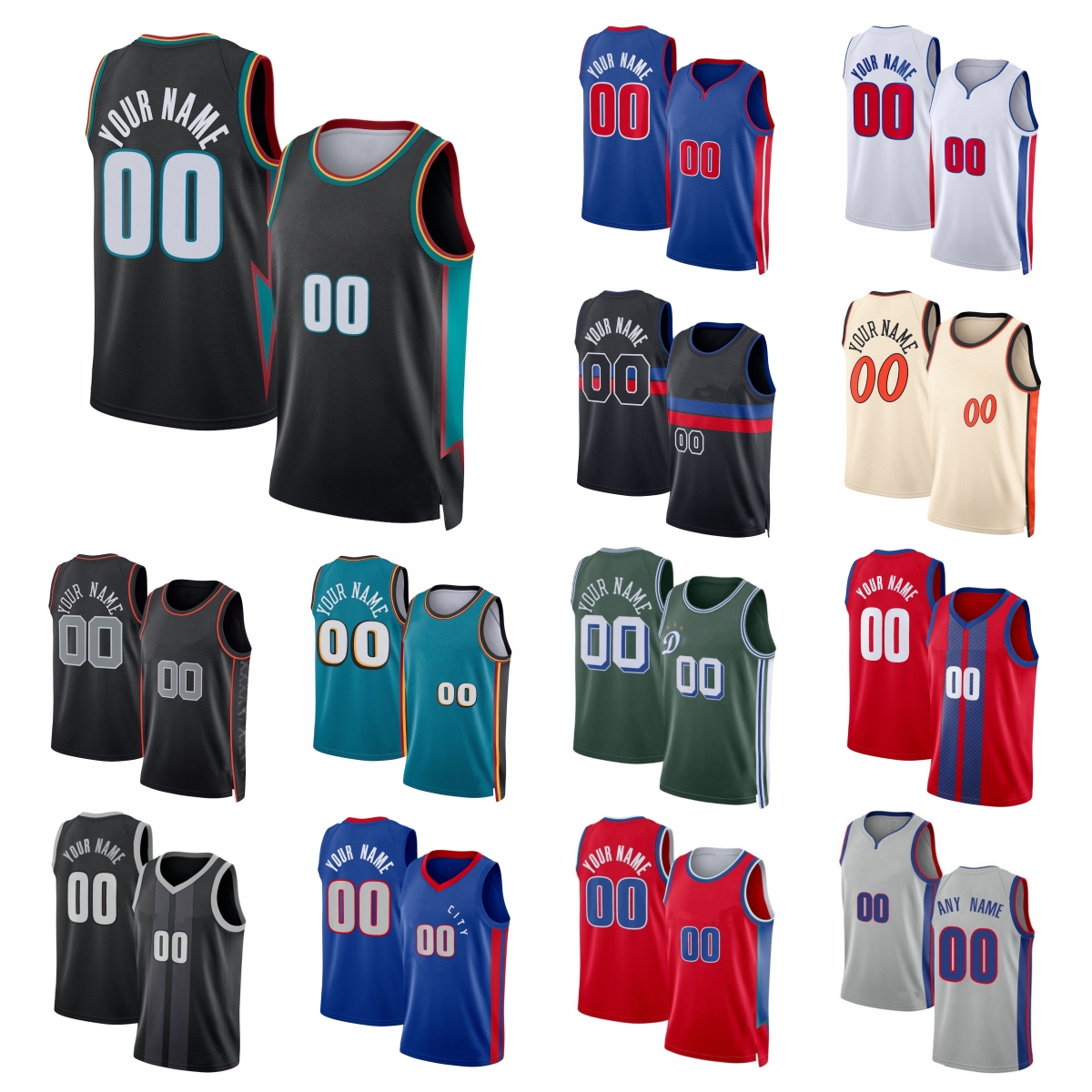 Cade Cunningham Jersey City Basketball Jalen Duren Ausar Thompson Tobias Harris Duncan Robinson Isaiah Stewart Ronald Holland II Caris LeVert Tolu Smith Statement
