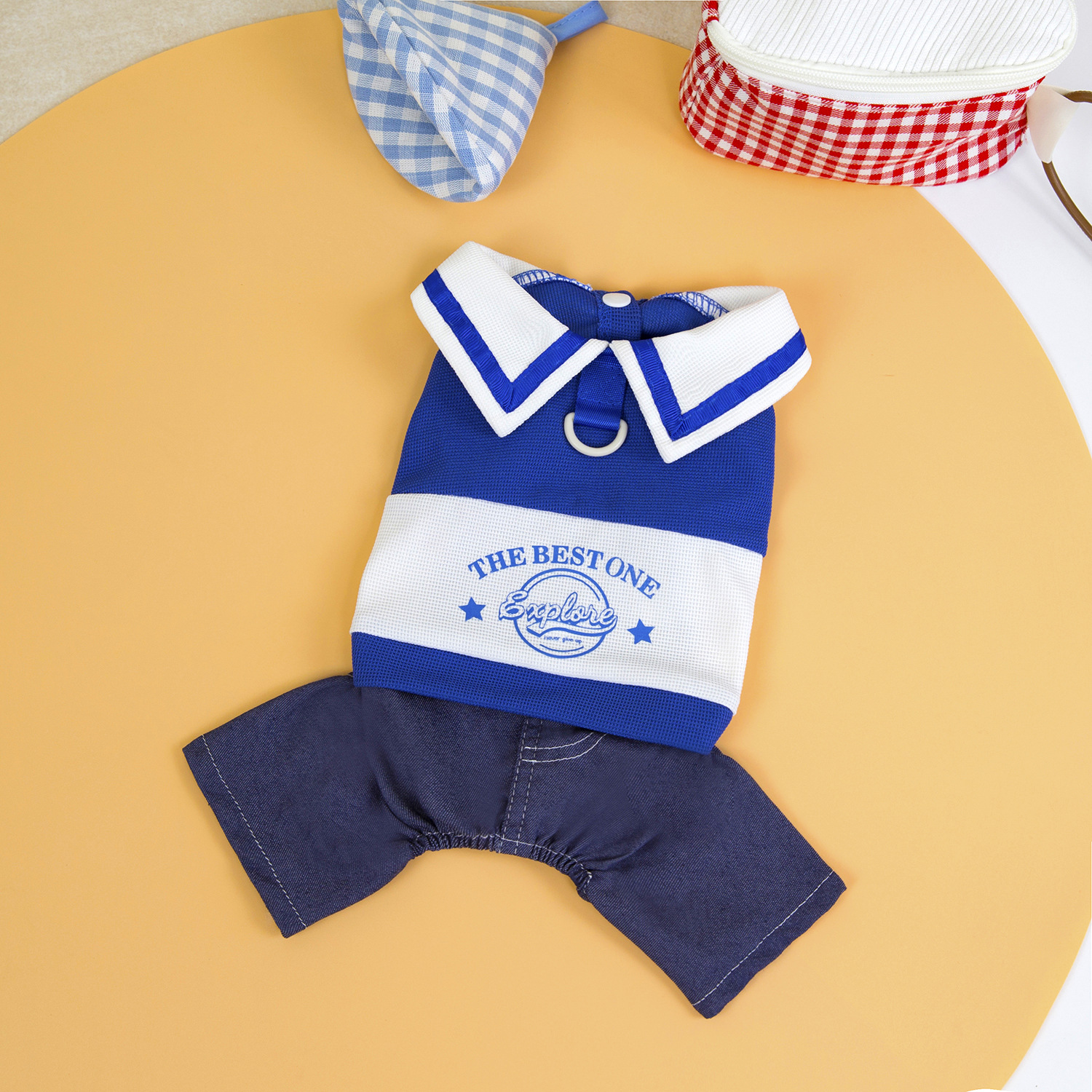 Leisure Dog Clothes Dog Pajamas, Boy Girl College Style Pajamas 4 Legged Pet Clothes, Mesh Breathable Dog Jumpsuit for Medium Small Dogs XXL A83