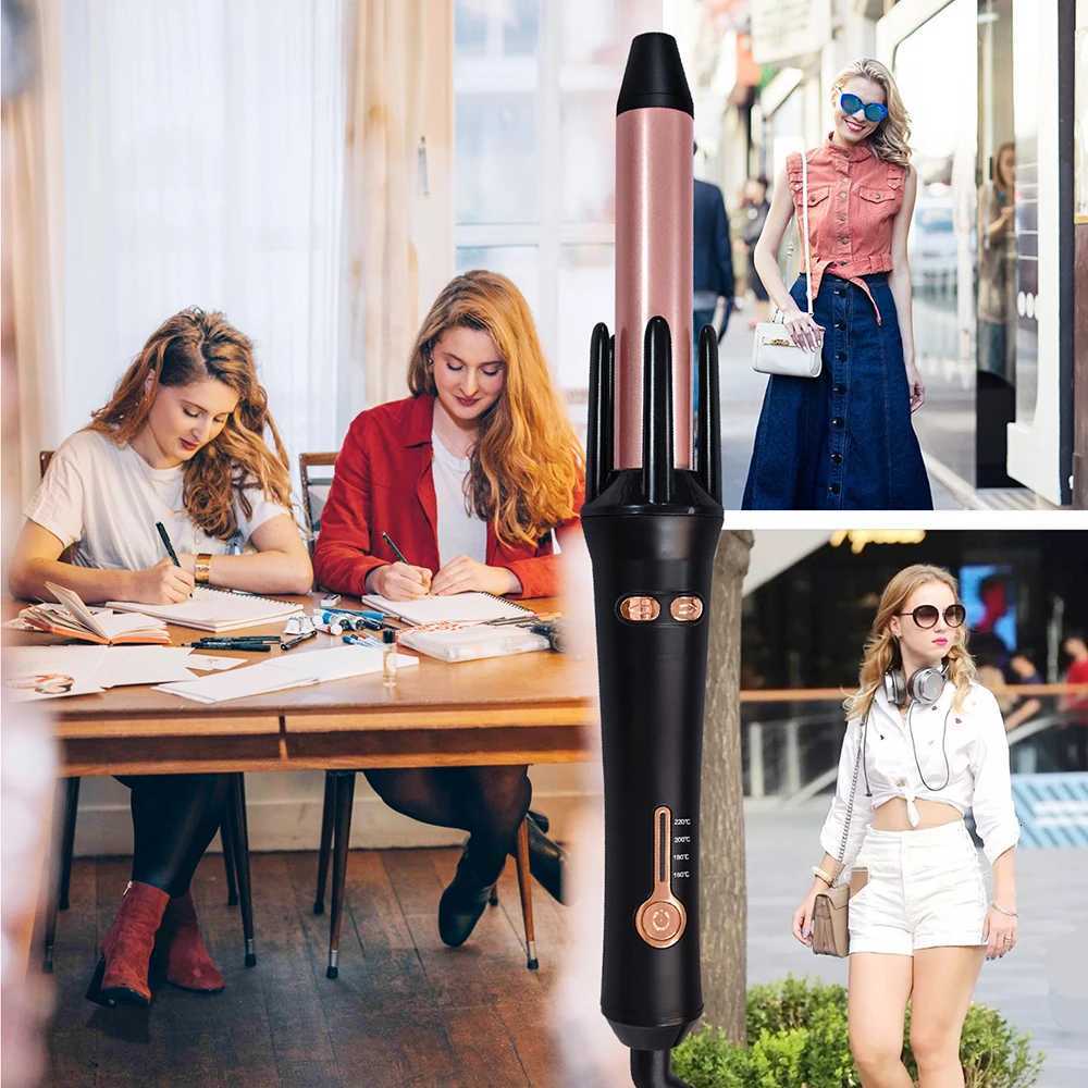 Professional Digital Automatic Curler New Curling Iron with ICD Display Swiveling Head Hair Tourmaline Ceramic MachineT251114