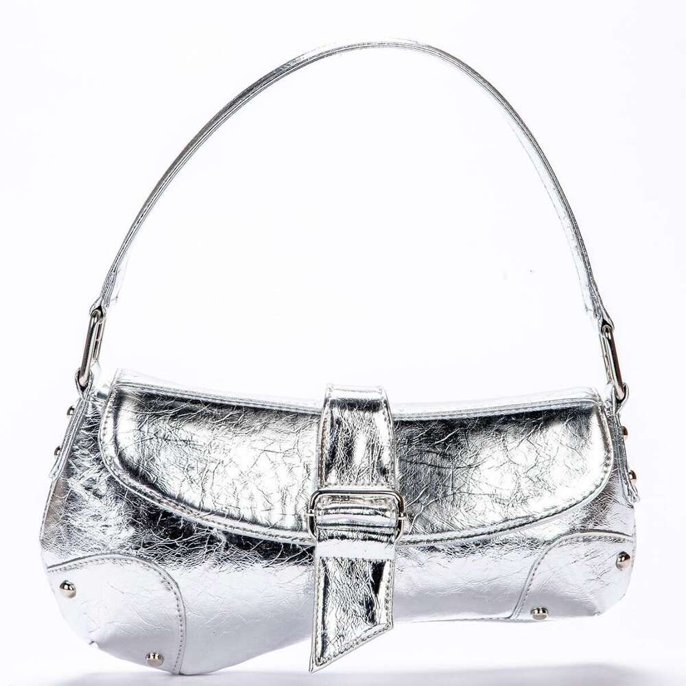Amazon Hot-Selling Metallic Y2K Underarm Bag Irregular Handbag