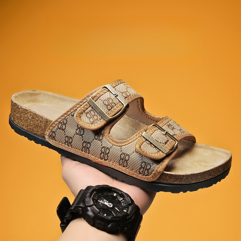 Designer Slippers 25S New Cork Sandals Men And Women s Summer One piece Anti Slip hot Flip Flops Outdoor Beach Shoes