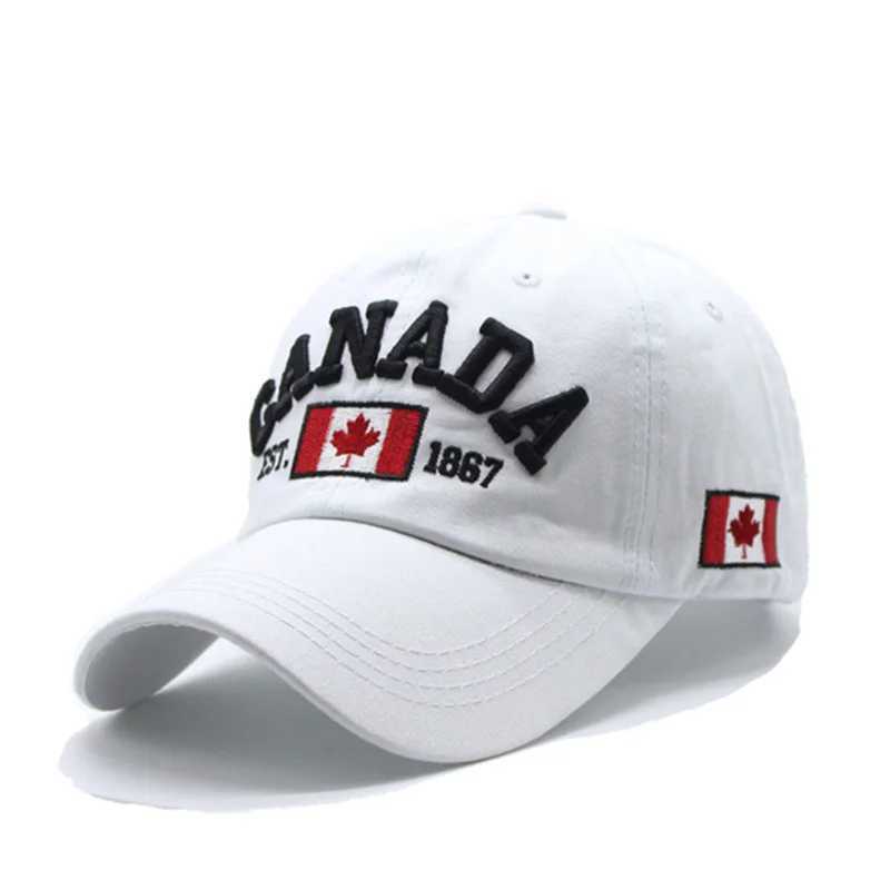 Canadian Womens Alphabet Embroidered Baseball Hat Maple Leaf Flag Printed Hat Casual Adjustable Snap Hip Hop Golf Hat W250414