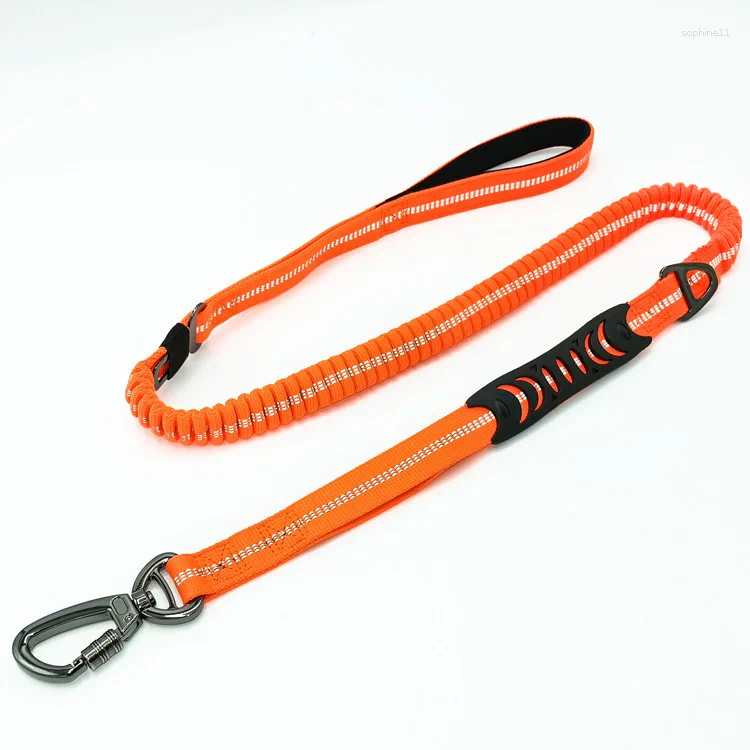 Update Heavy Duty Car Seat Belt Dog Lead Tactical Bungee Leash No Pull Nylon Rope With Metal Carabiner For Medium Large