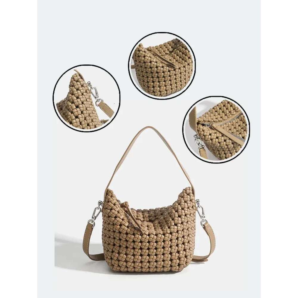 Designer Bag Kazrvna Popular Selg PU Woven Tote Hobo Bags Medium Size Cheap Woman Clutch Bag Deals Original Brands Women Casual