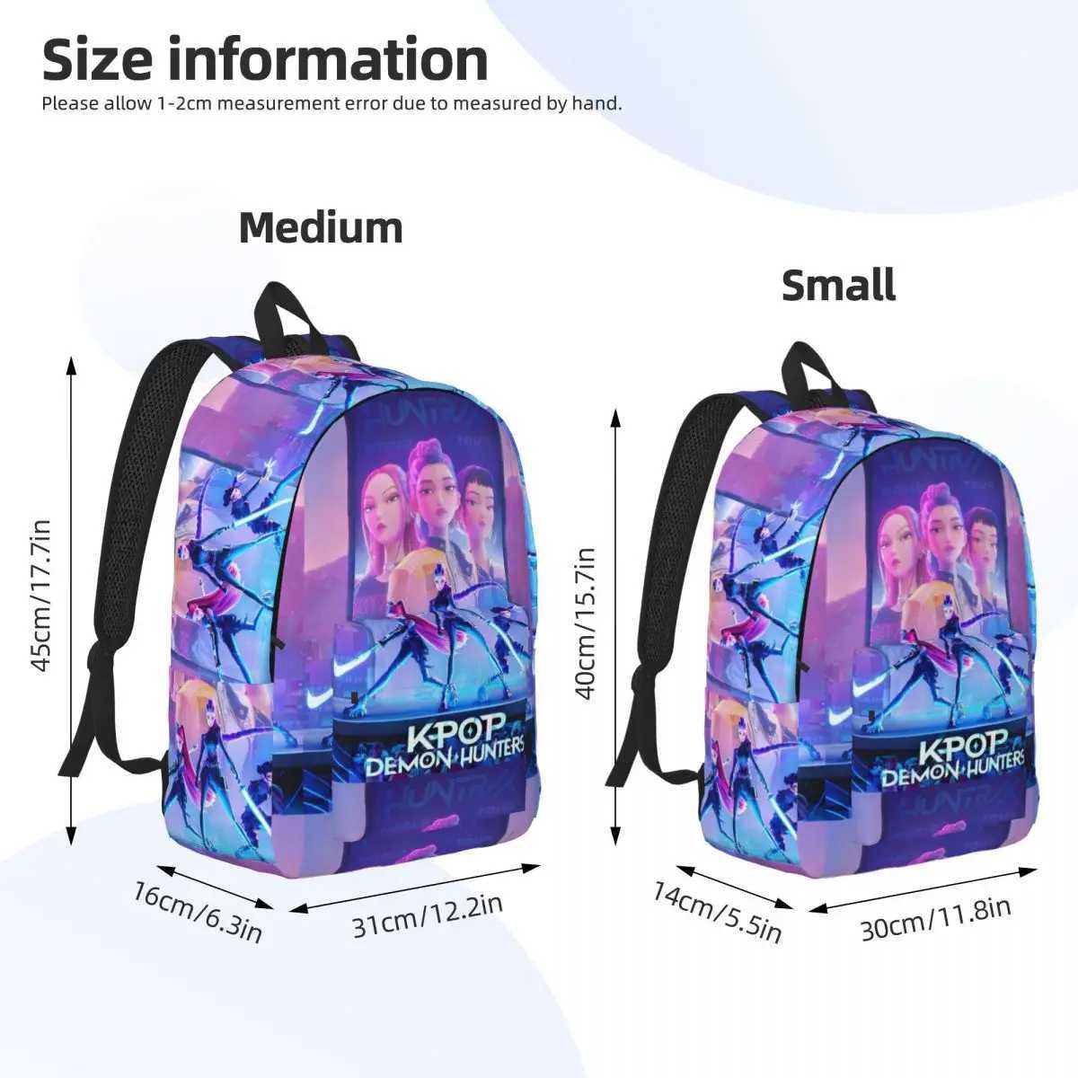 Huntrix Zoey Rumi Mira Backpack for Men Women Cool High School Business Daypack KPop Demon Hunters Laptop Shoulder BagW251113