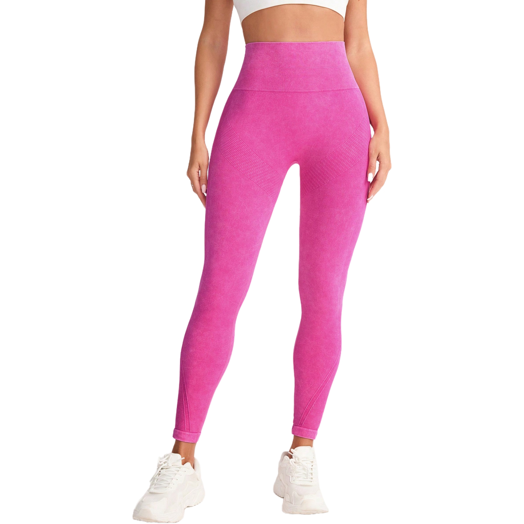Fashionable Females' Sports Bottoms with Abraded Texture