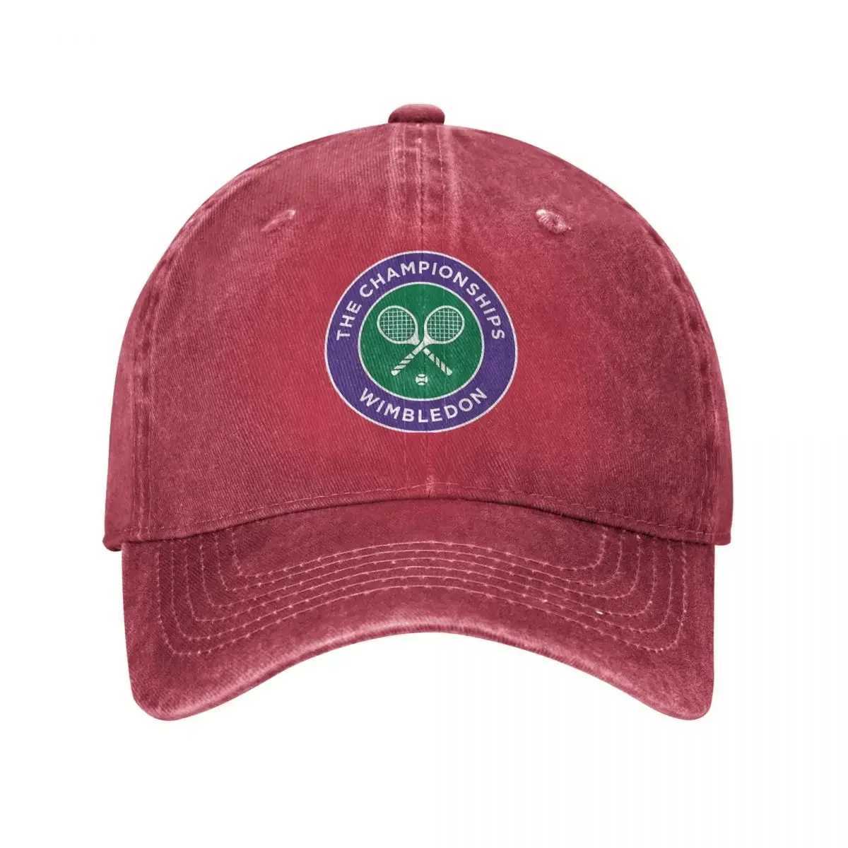 Wimbledon tennis game unisex baseball cap badge mindfulness obstacle washing hat retro outdoor running adjustable sun hat W250414