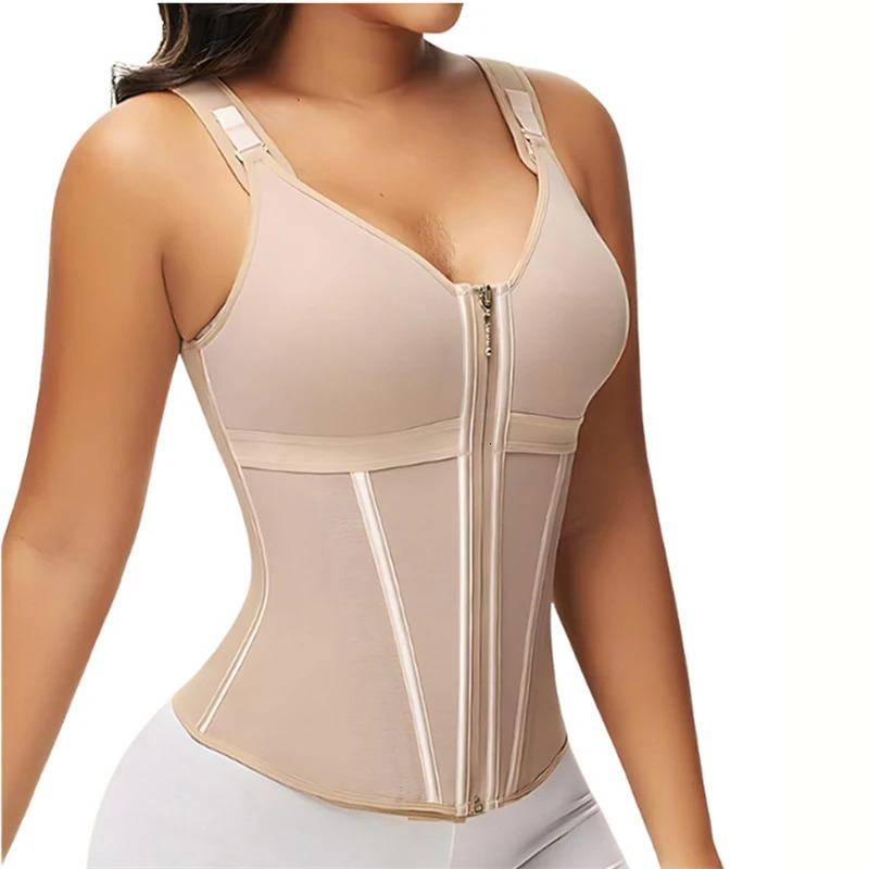 Women Girdles Belt Waist Trainer High Compression Corset Shapewear Double Compression Vest Bra Tummy Contron Body Shaper Fajas 251110