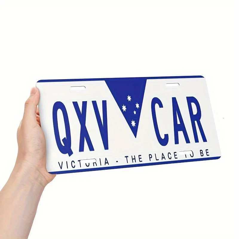 Australian Flag Metal Car License Plate Wall Decor - Waterproof UV-Resistant Aluminum Reusable Retro Home Kitchen Office DecorM251114