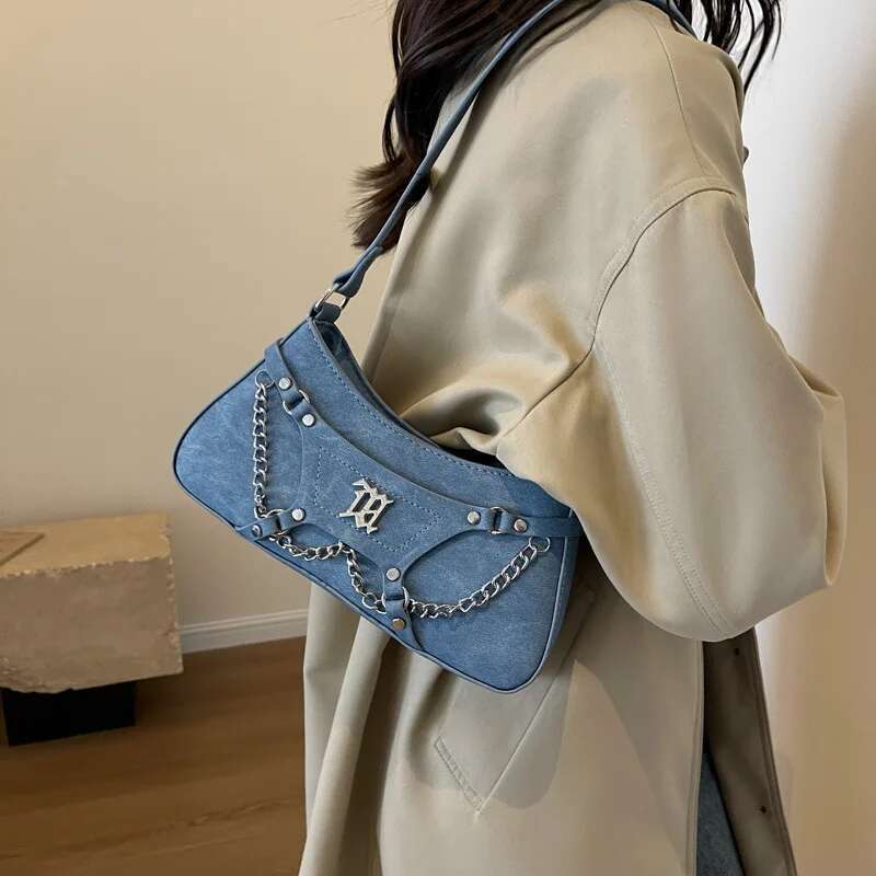 Nichedesignfashionwomen's Bag2023 Trendy New Versatile Exquisite Handbag, Fashionable And High-End Chain Armpit Shoulder Bag