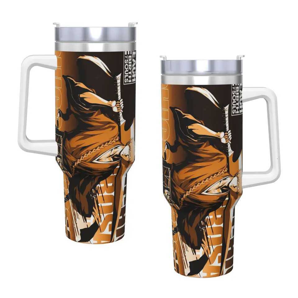 BLEACH Anime Ichigo Mugs Cup With Straws Travelist Cold and Hot Water Bottle Portable Large Thermal Cups C251114