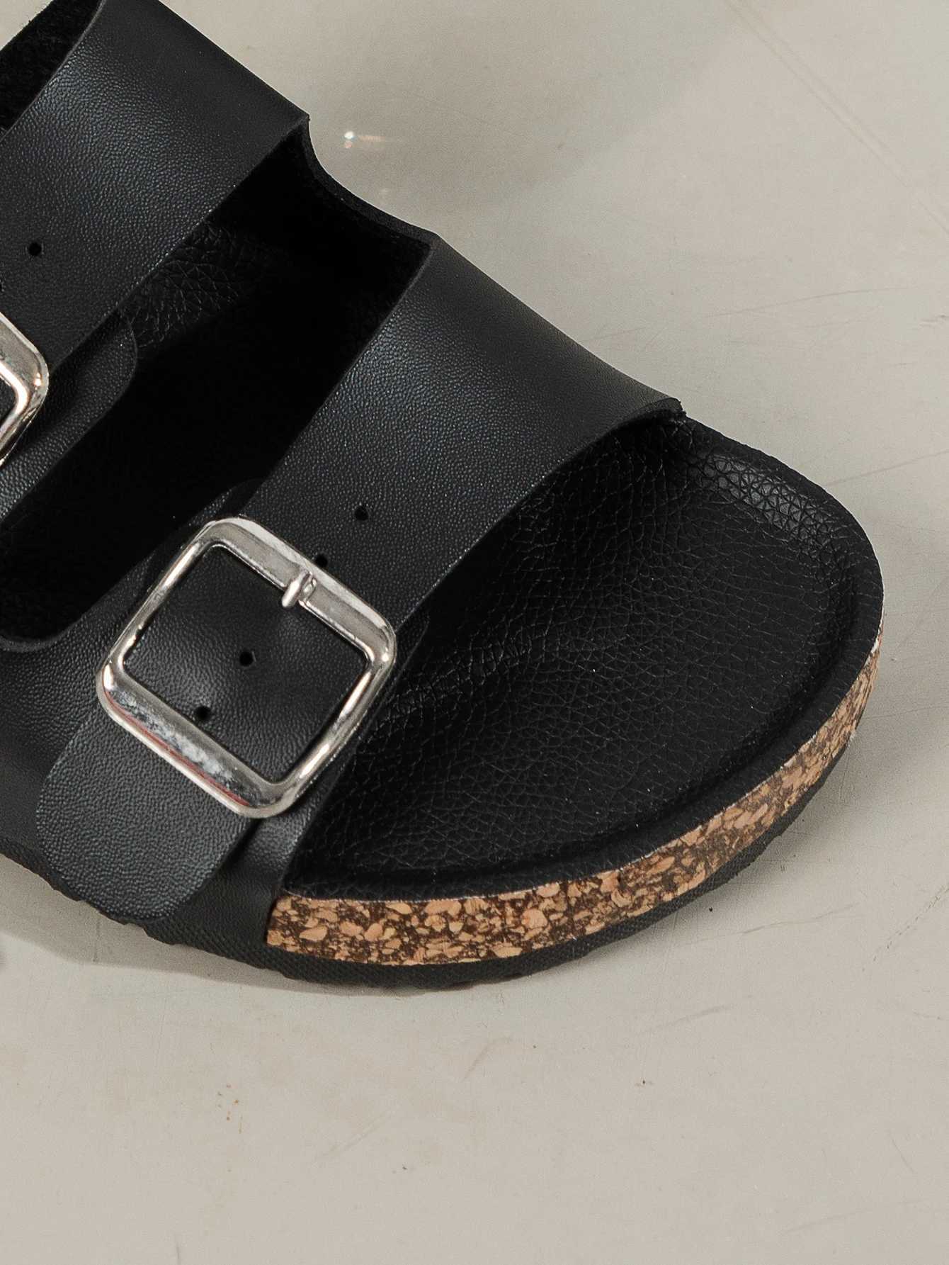 Womens fashion slider waterproof anti slip thick sole wear-resistant solid color disposable molded household external slider W250414