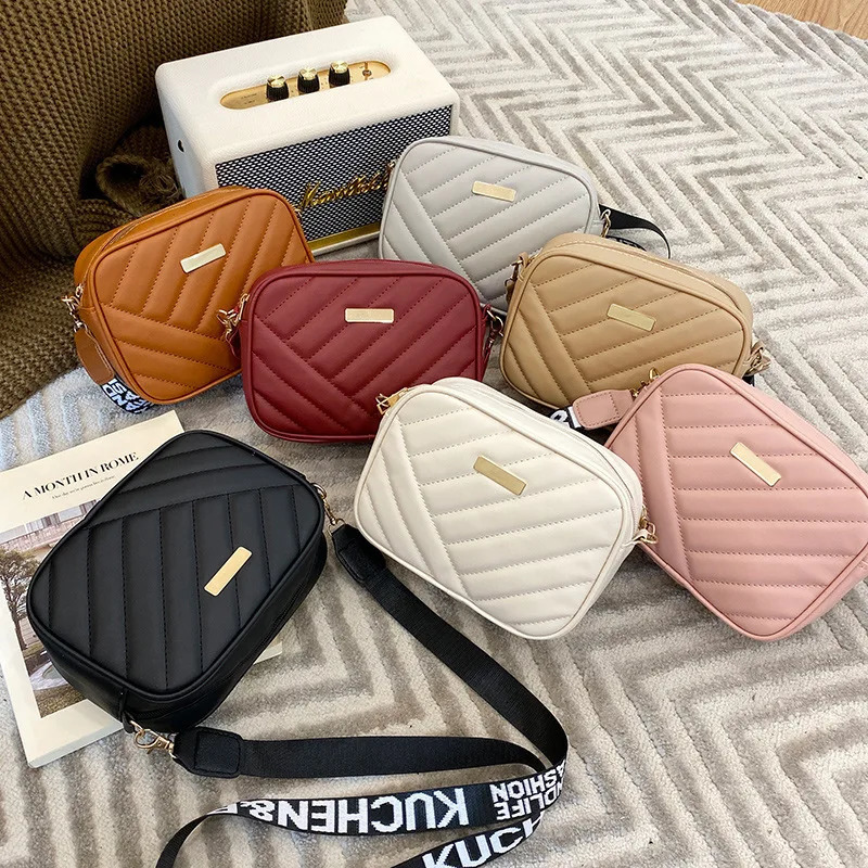 Shell Crossbody Bag for Women Fashion Small PU Leather Shoulder Bags Quilted Female Zipper Purse and Handbags 251114
