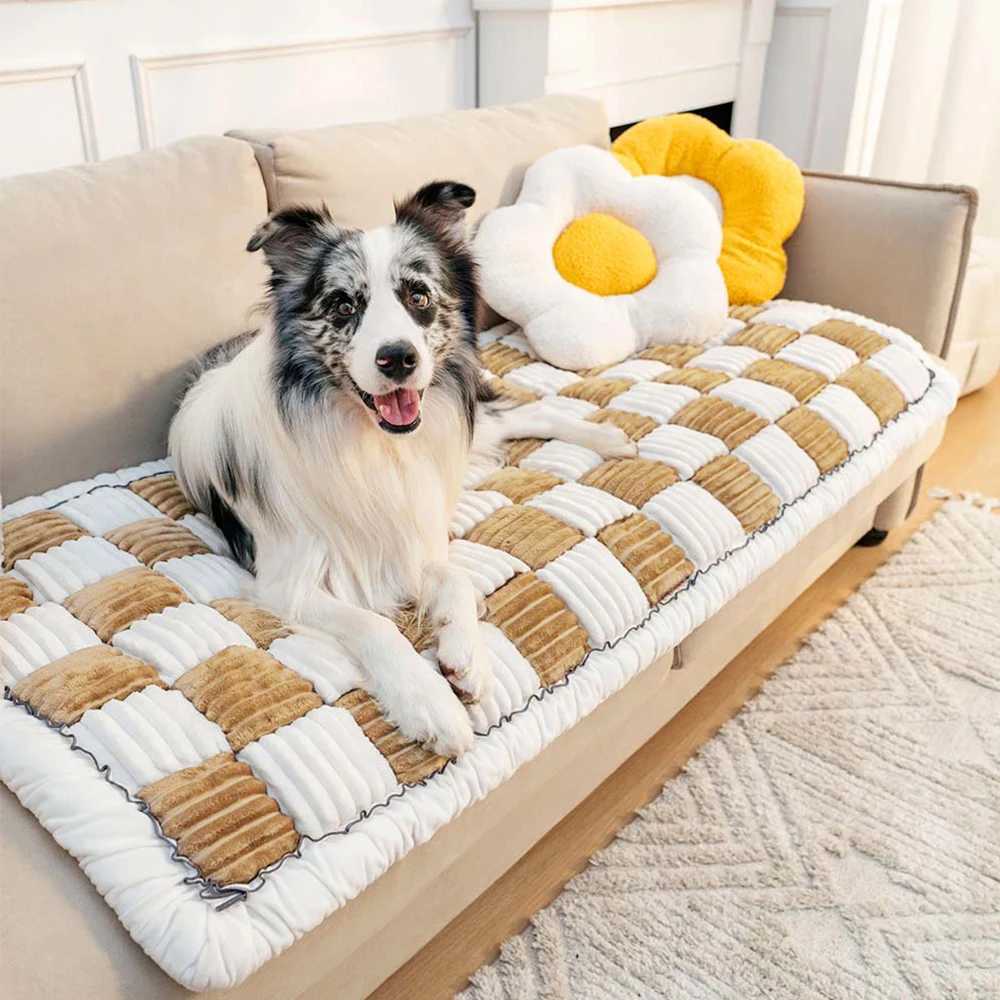 Dog mattress warm pet cat scratch blanket anti slip washable pad sofa cover sofa cover protector for large dog and pet supplies X250412