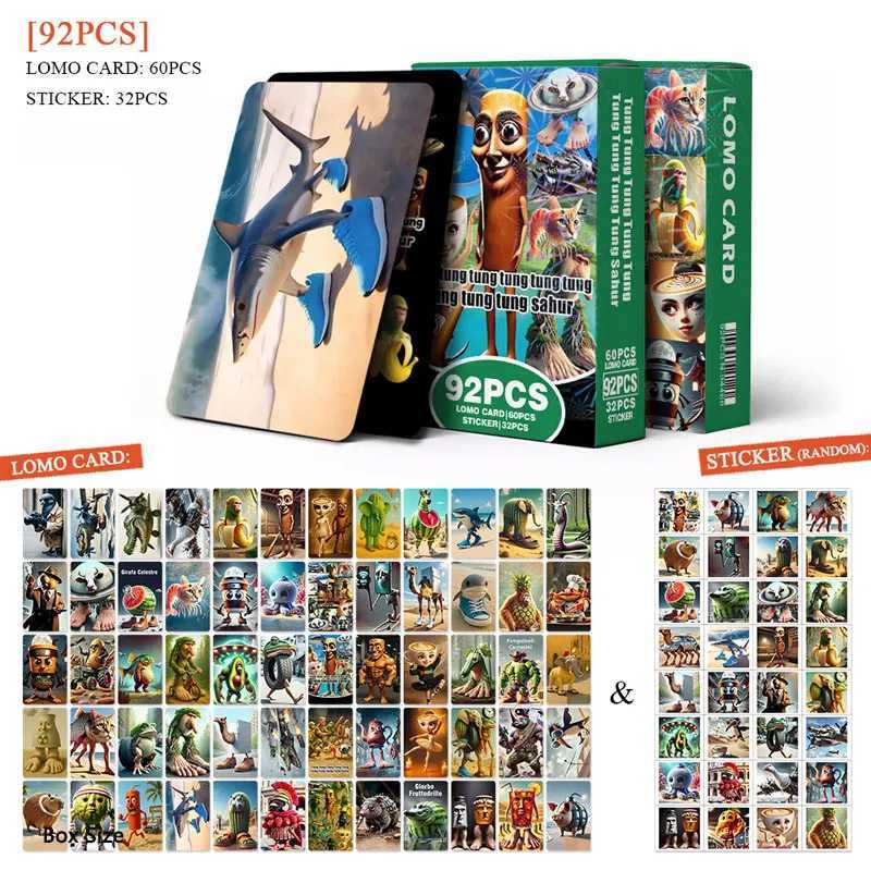 92 Pcs Italian Brainrot Cards Tralalero Tralala Tungtung Sahur Brainrot Game Card Kids Party Classic Toys Collect Gifts C251114