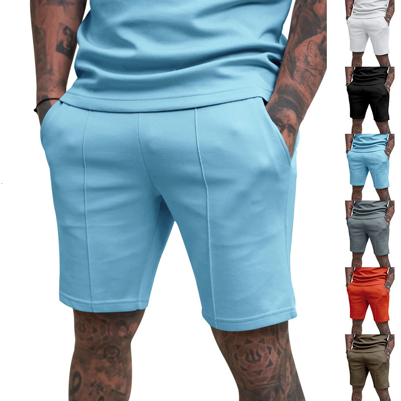 2025 Summer Solid Color Casual Fitness Shorts, Men's Sports Shorts