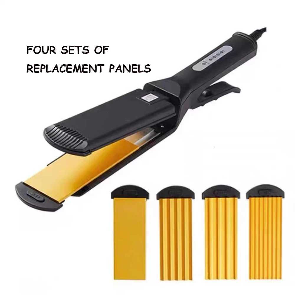 Ceramic Corrugated Iron Electric Curling Crimped Wide Plates Beauty Hair Iron For Hair Wave Corrugation Flat Irons Styling ToolsT251114