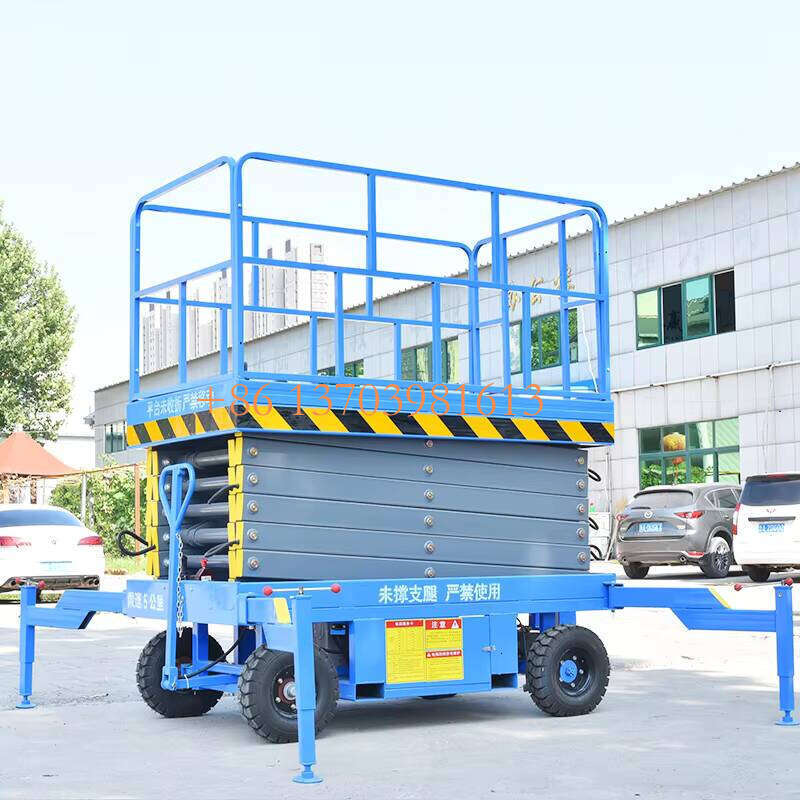 4m 400kg Hydraulic Scissor Lift with Large Platform Double Cylinders Mechanism Steel Material Engine Motor Core Components