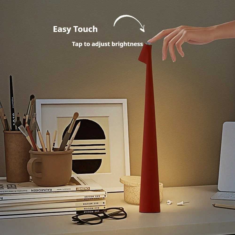 Type-C Rechargeable Desk Lamp Living Room Study Lamp Top Touch Dimming 1200mAh Atmosphere Desktop Decoration Lamp M251114