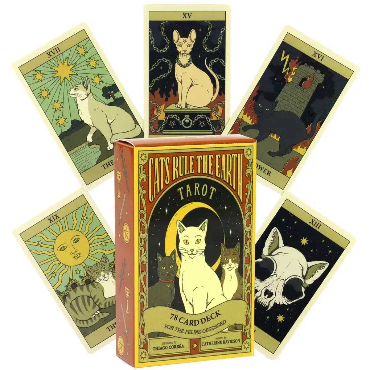 HOT Cats Rule Earth tarot cards A 78 Oracle Deck Unique Cards for Cat Lovers and Tarot Enthusiasts Cute Tarot C251114