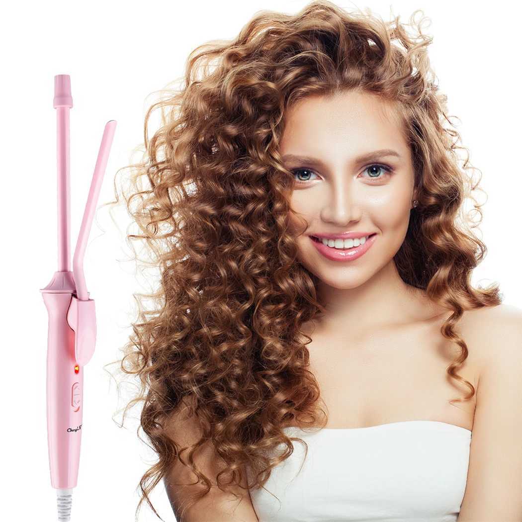 9mm Mini Hair Curling Iron Hair Curler Wand Professional Curly Tongs Ceramic Electric Salon Styling Tool Small Crimping IronT251114