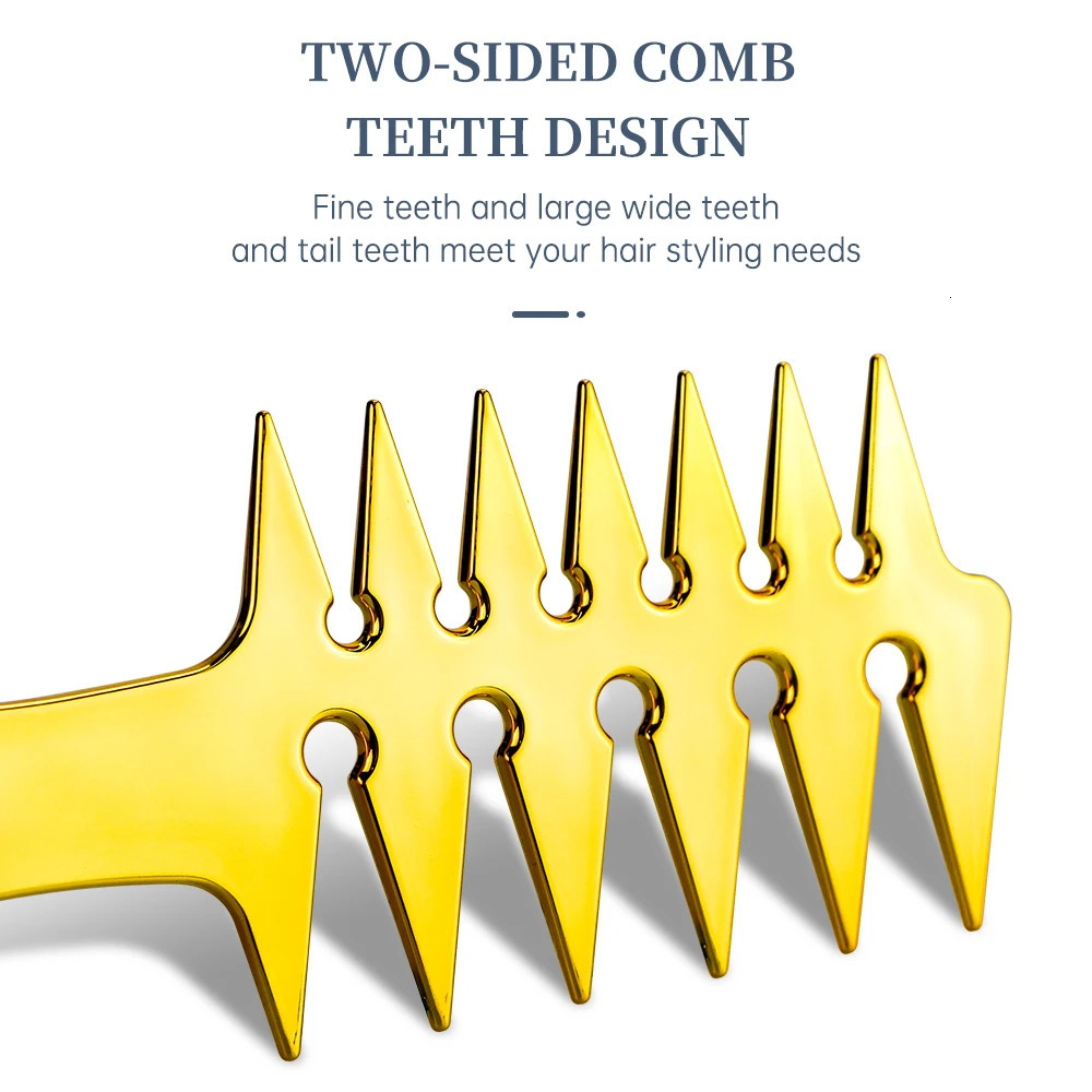 Men Oil Head Comb Hairdresser Haircut Wide Tooth Fork Comb Two-side Tooth Detangling Comb Salon Barber Hairdressing Tools 251111