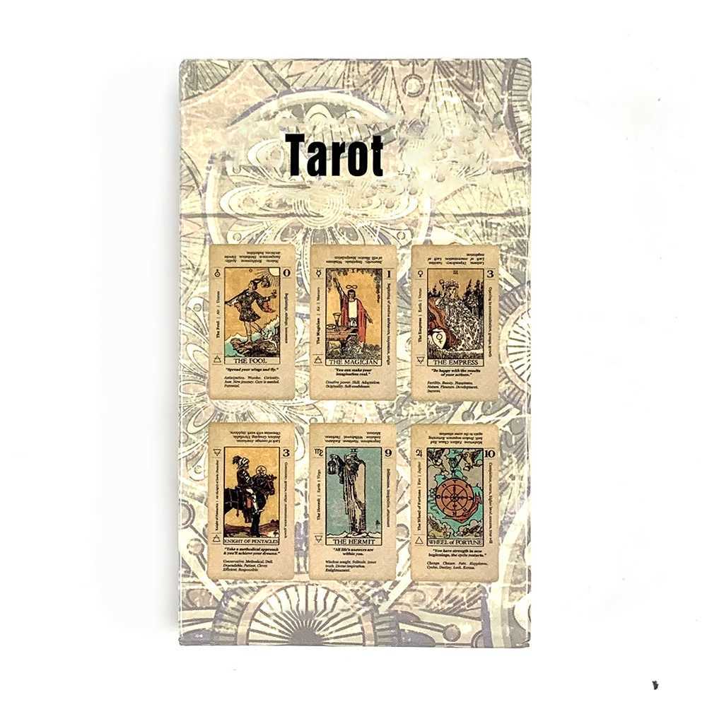 Hot-selling Tarot Cards A 78pcs Cards Fortune Telling Divination Board Game Keyword Antiqued Deck Holiday Games Christmas Gifts C251114