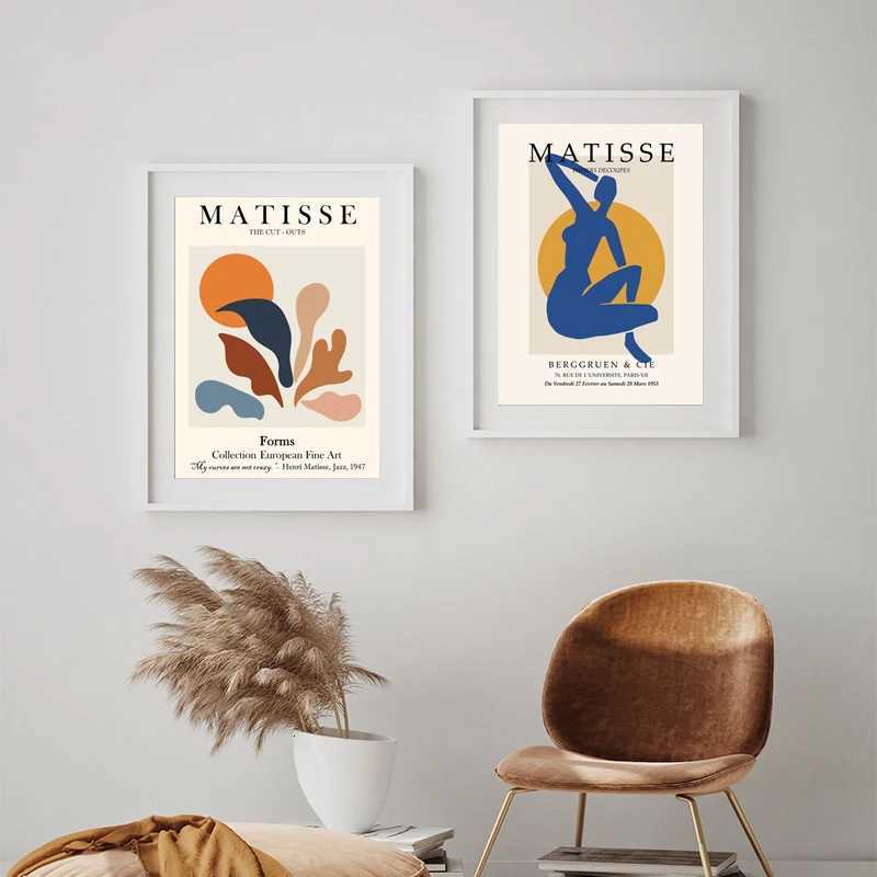 Henri Matisse Artwork Exhibition Posters and Prints Gallery Wall Art Canvas Painting Museum Wall Pictures for Living Room DecorM251114