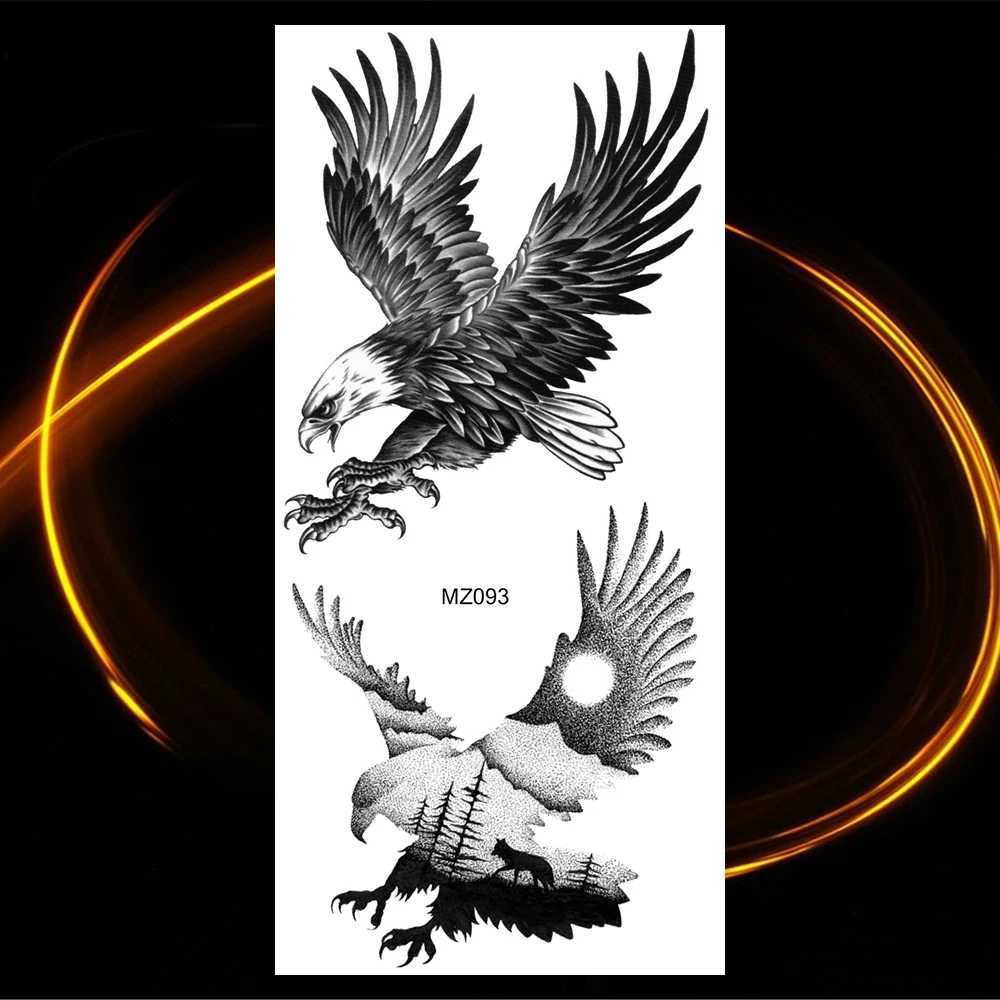 3D Tiger Woods Lion Warrior Female Temporary Tattoo Adult Male Owl Universe Flower Eagle Fake Tattoo Forearm Washable TattooXJ25414