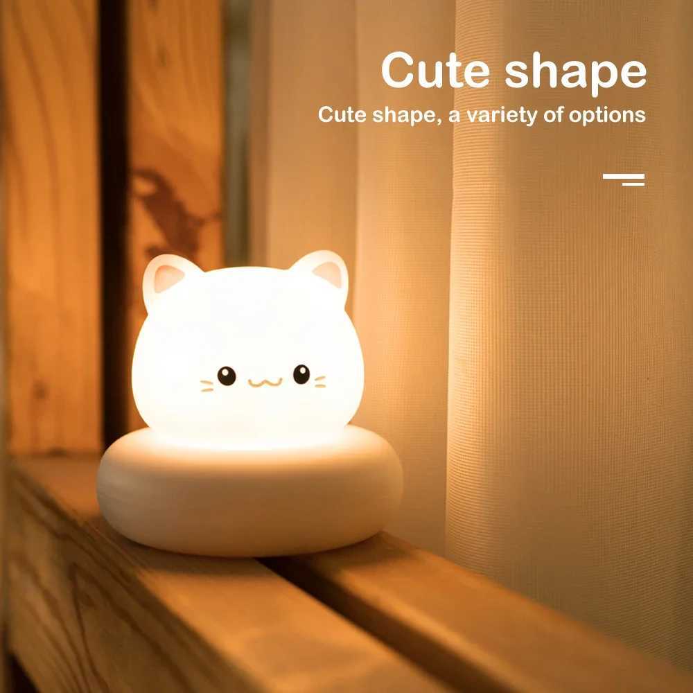 Cute Animal Night Light for Kids 3 Level Dimmable Nursery Sleeping Lamp Touch Control Nightlight for Breastfeeding Toddler Decor M251114