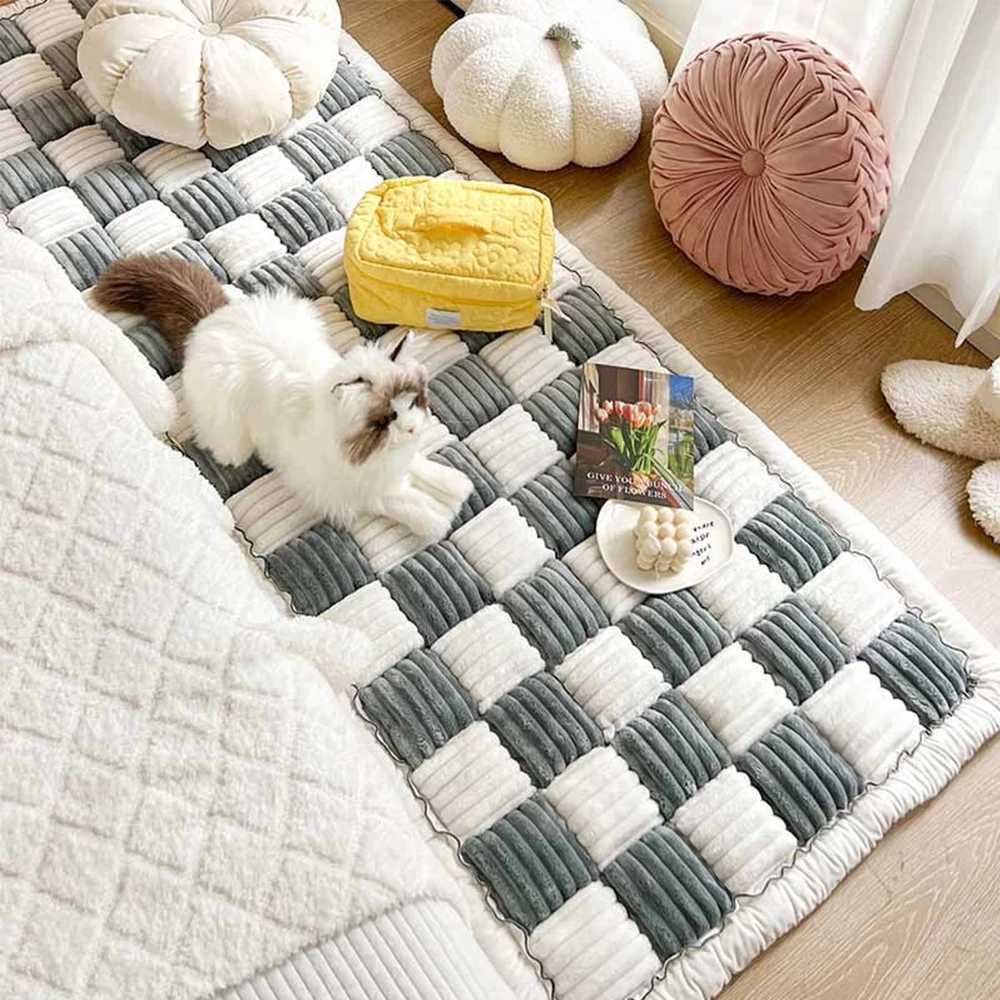Dog mattress warm pet cat scratch blanket anti slip washable pad sofa cover sofa cover protector for large dog and pet supplies X250412