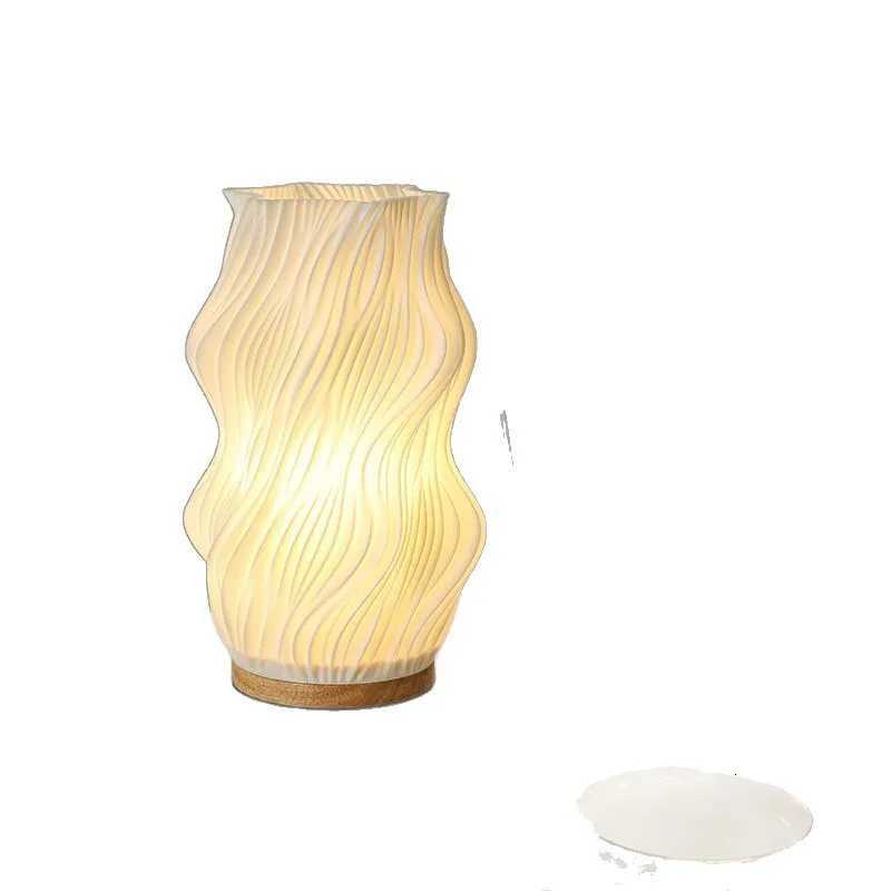 Flower Vase Table Lamp ins Cream Style Atmosphere Light USB Rechargeable Bedside Night Light Desktop Decoration M251114
