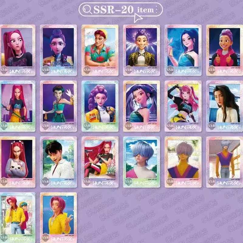 K-Pop x Demon Hunters Joint Series Rare Anime Character Collection Cards Blind Box - Exquisite Game Peripheral Toys C251114