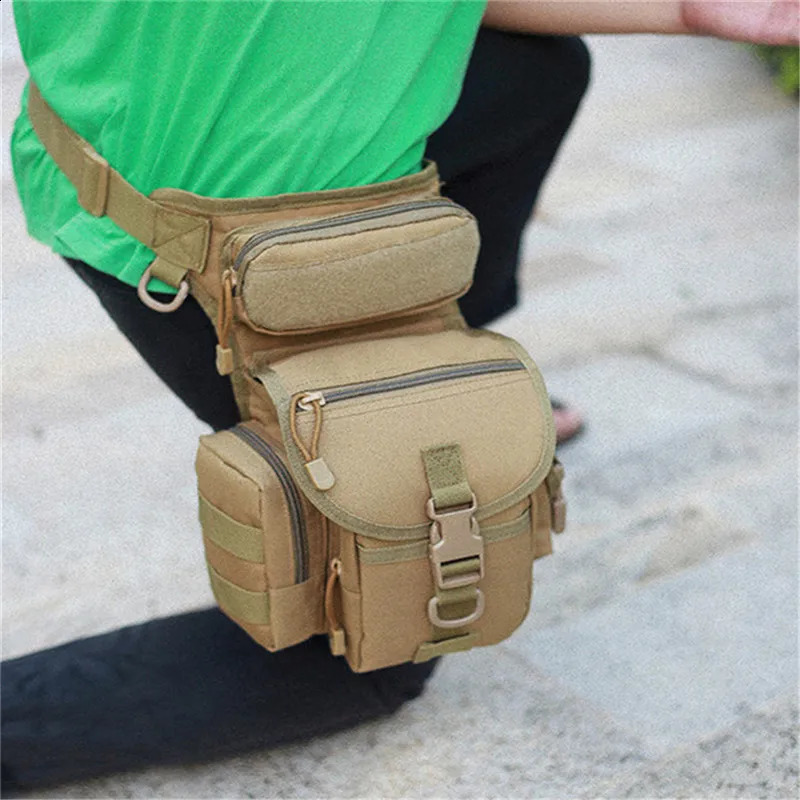 Waterproof camouflage bag outdoor sports multifunctional mens leg accessories travel fishing gear shoulder cross 250410